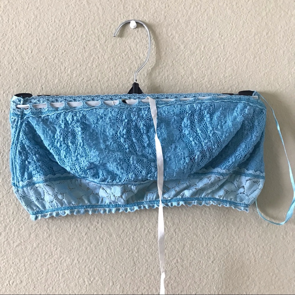 Free People Stretchy Blue Bandeau Bralette